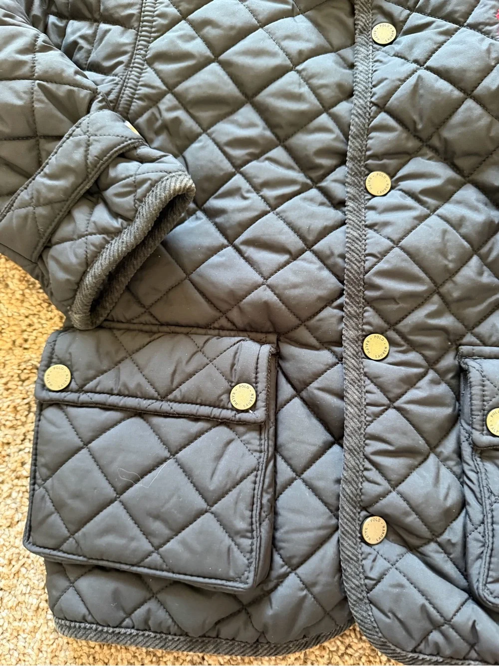 POLO RALPH LAUREN Navy Blue Quilted Jacket